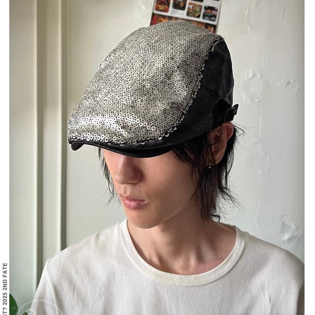 Jpn Vintage Metallic Spangle Hunting Cap