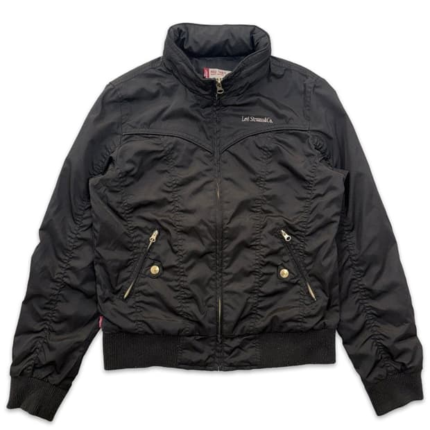 빈티지 리바이스 블랙 라인 셔링 후드집업