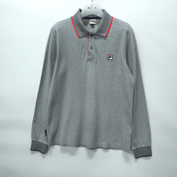 휠라(FILA) 남성 배색 포인트 긴팔 카라티(95)