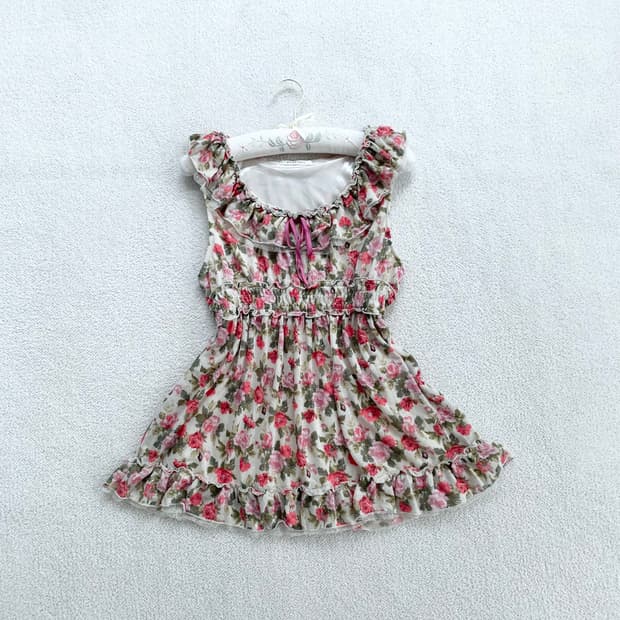 엑시즈팜 ♥ 히메카지 플로럴 미니 원피스