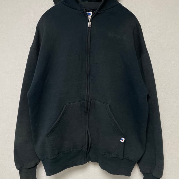 90s sunfaded russell athletic hoodie zip