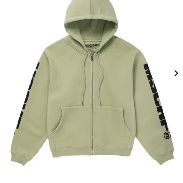 미스치프 20ss 후드집업 라이트그린