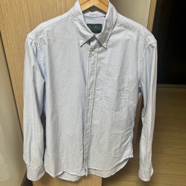 짓먼빈티지 옥스포드 셔츠 블루 스트라이프 m사이즈