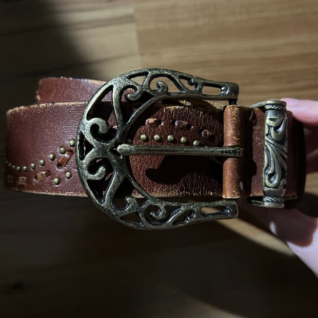 Vintage Leather Western Belt