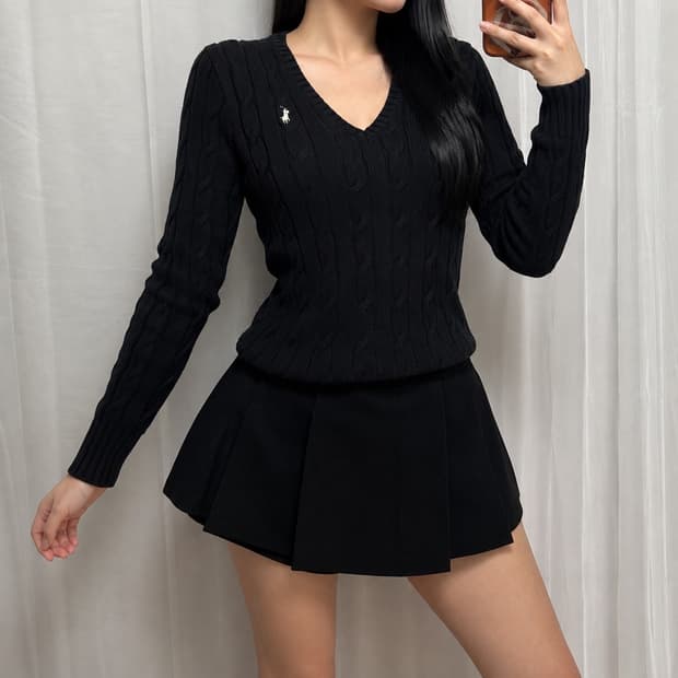 폴로랄프로렌 케이블니트 브이넥