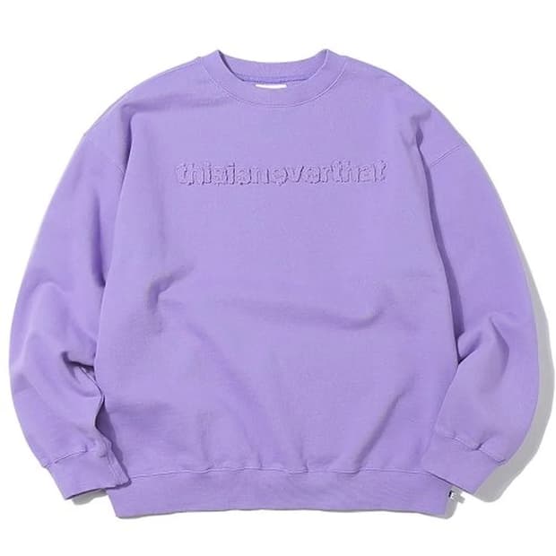 디스이즈네버댓 T 로고 크루넥 라벤더 19ss