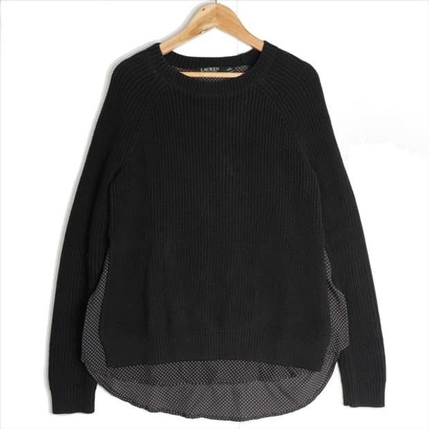 랄프로렌 땡땡이 레이어드 니트 M