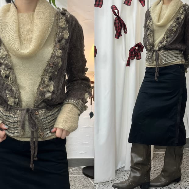 Boho brown cardigan