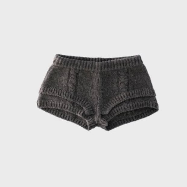 현재품절 새상품 울리카상투스 rope knit shorts brown