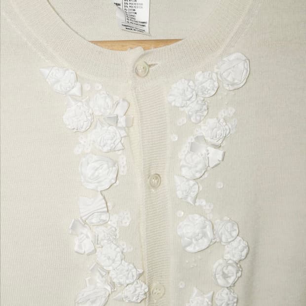 꼼데가르송 플라워 리본 모티브 가디건