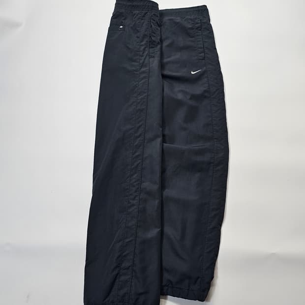 나이키 블랙 사이드라인 트랙팬츠 바람막이 와이드 바지