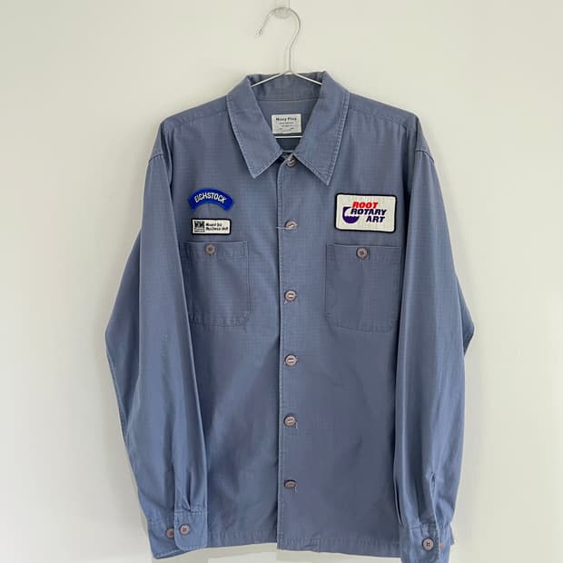 NAVY FLAG ripstop work shirt 