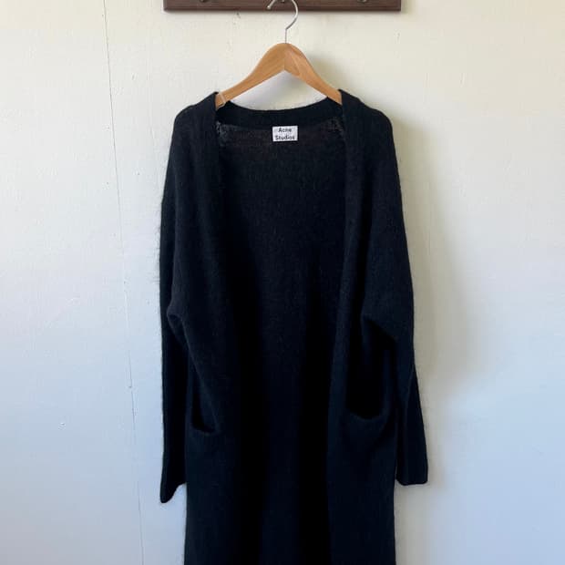 Acne Studios 모헤어 블랙 롱 가디건