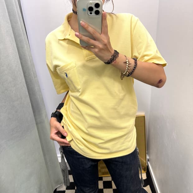 폴로 옐로우 pk 반팔티