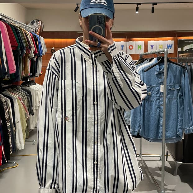 타미힐피거 스트라이프 셔츠   