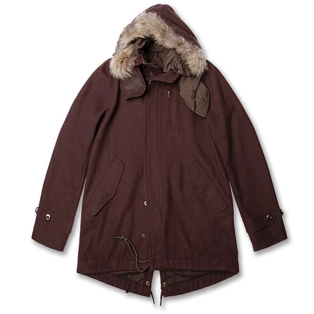 빔즈 [Beams] 버건디 울 피쉬테일 자켓