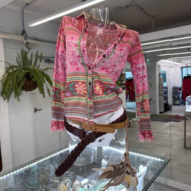 pink ethnic shirt