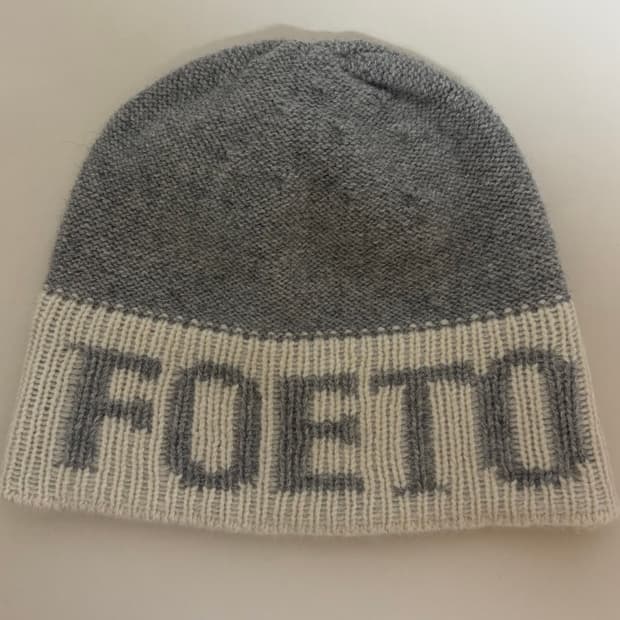 포에토 레터링 비니 그레이 foeto 