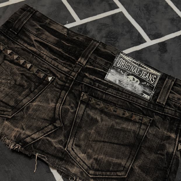 후루이 빈티지 스터드 로우라이즈 미니 스커트