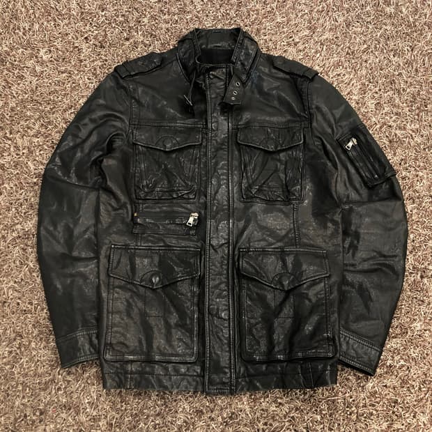 크리스크리스티 양가죽 쿼드포켓 레더 가죽 자켓