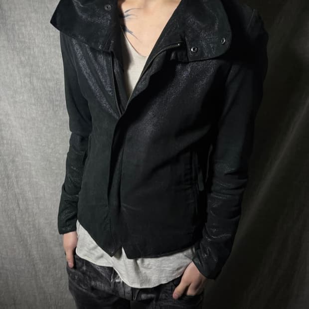 LHP Metallic Coated High Neck Jacket