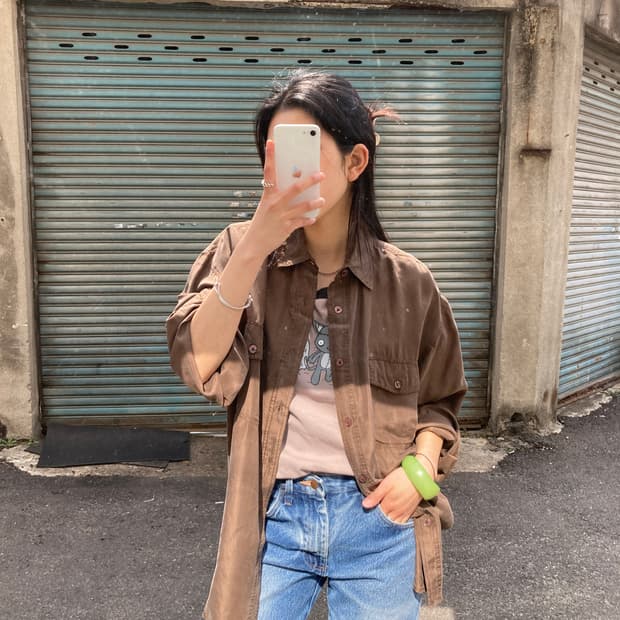 워시드 실크 셔츠