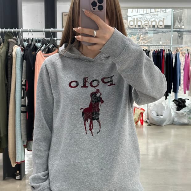 폴로랄프로렌 신형큐알택 빅포니 보이즈버팔로 체크 후드티