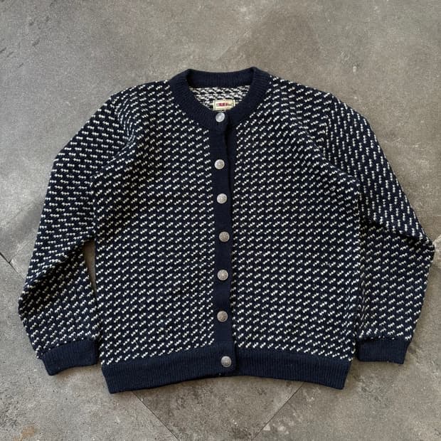 L.L.Bean Navy Bird Eye Pattern Nor