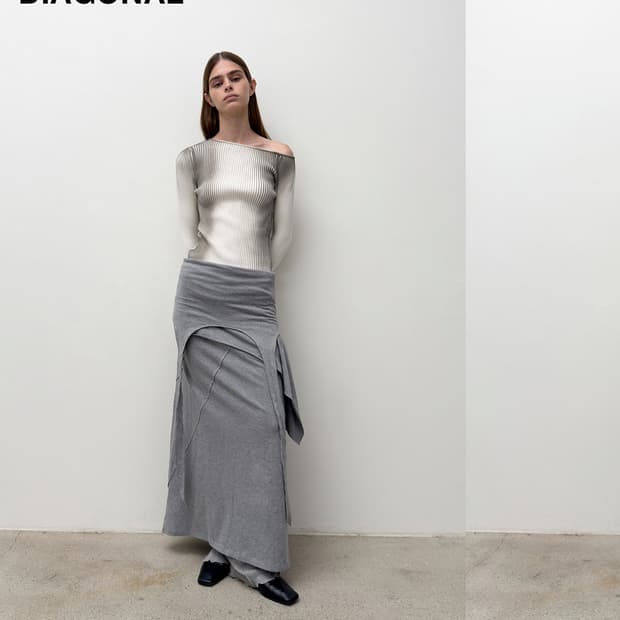 다이애그널 DOUBLE LAYERED LONG DRESS