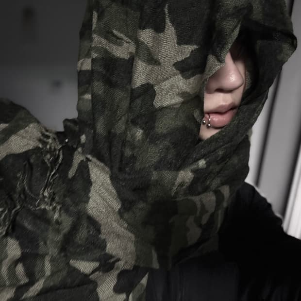 Vintage camouflage Punk muffler