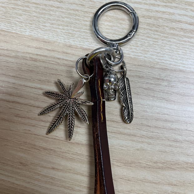 천연 소가죽 키링