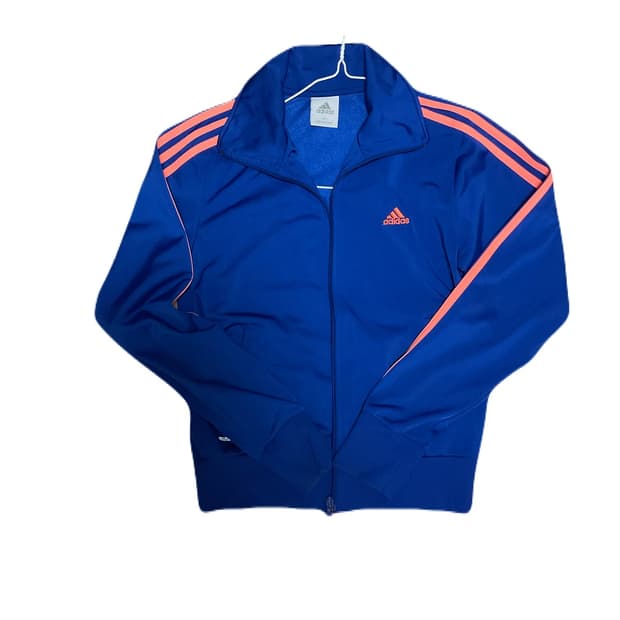 아디다스 블루 오렌지 트랙탑 져지