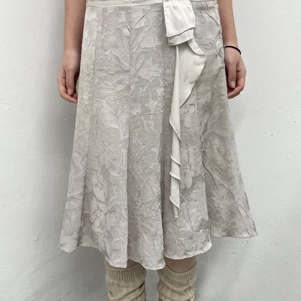 페어리 플로럴 프릴 스커트 