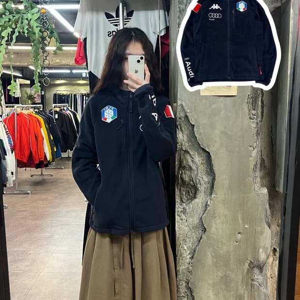 카파 이탈리아 아우디 플리스 자켓 네이비 M #csz1950