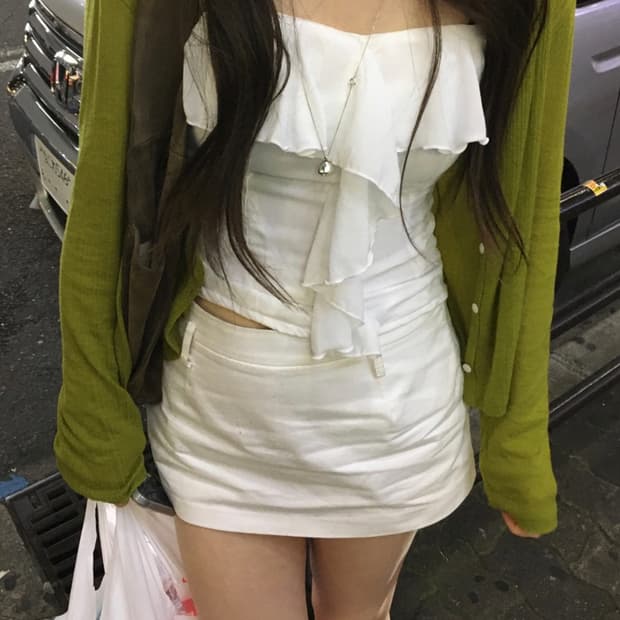 아워캐비넷 슬리브리스 흰색