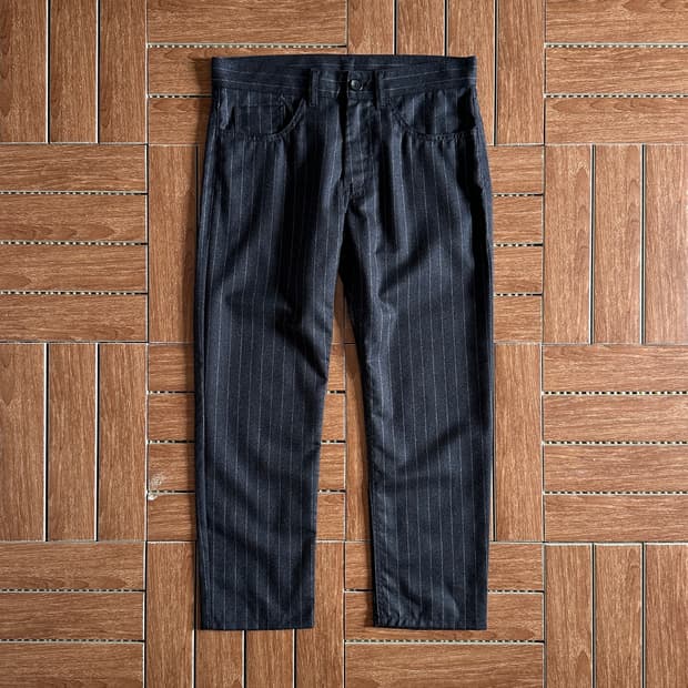 Comme des Garcons striped wool slacks