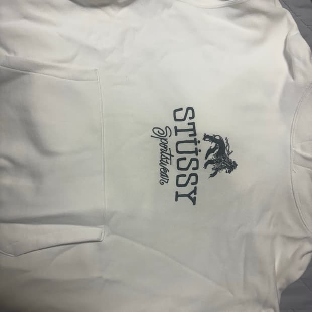 스투시 아이보리 후드티