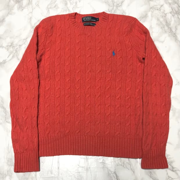 폴로 랄프로렌 꽈배기 니트 알파카 혼방 여성용