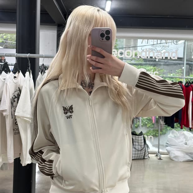 니들스 X TW 트랙 자켓 집업 베이지 브라운