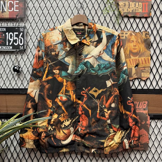 16FW 슈프림 X 언더커버 타락한 천사의 추락 프린팅 코치 자켓