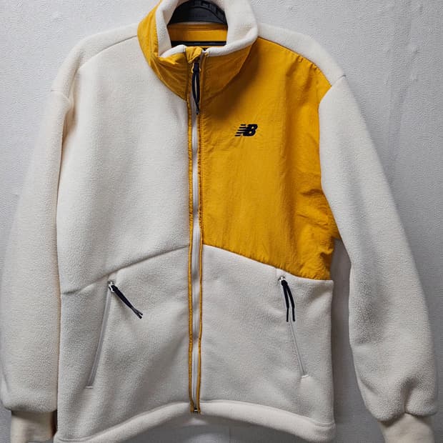 뉴발란스 양털 플리스 자켓 아이보리/옐로우 XS