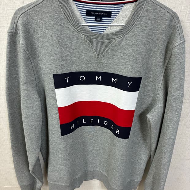 타미힐피거 빅로고 스웻셔츠(맨투맨) L 그레이