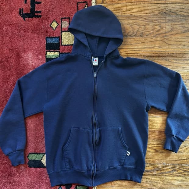 [M] 90s 러셀 후드집업 네이비