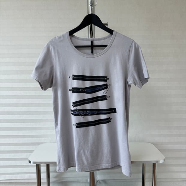 Neil Barrett Grey Zipper Printed