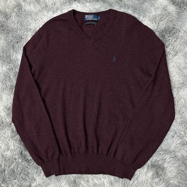 폴로랄프로렌 와인 니트 L