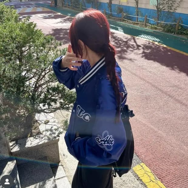 AAKE 아케 로고 스타디움 바시티 자켓
