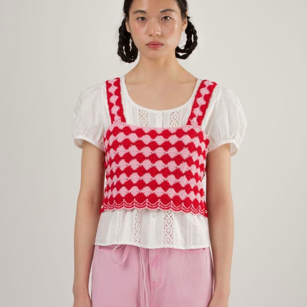 뮤제드 핸드메이드 크로쉐 탑