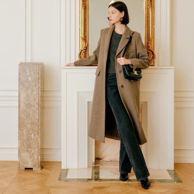 룩캐스트 소이 울 싱글 코트