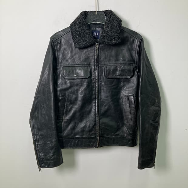 90's 올드 갭 소가죽 자켓 XS