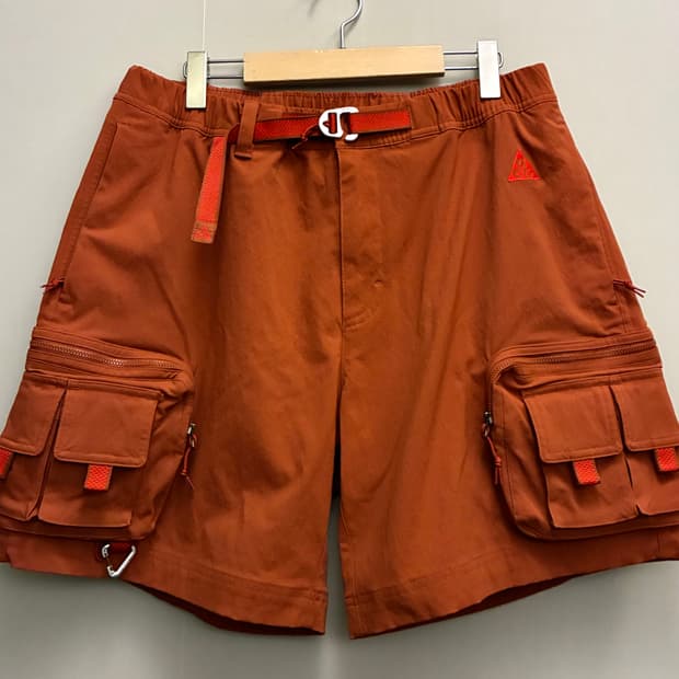 (XL)나이키 ACG 나일론 유틸리티 카고 쇼츠 반바지 레드스톤